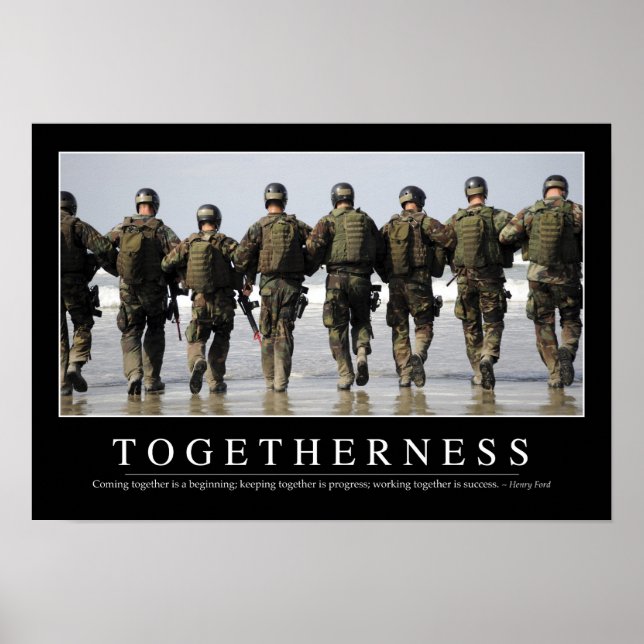 Zusammengehörigkeit: inspirierendes Zitat Poster (Vorne)