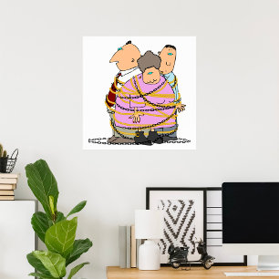 Zusammengekettet Symbolische Einheit Humor Poster