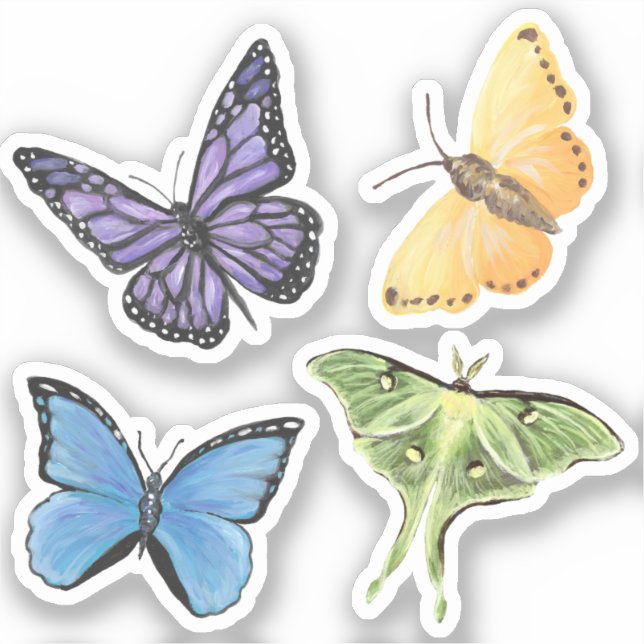 Zusammengesetzte Butterfly-Vinyl-Aufkleber Aufkleber (Vorderseite)