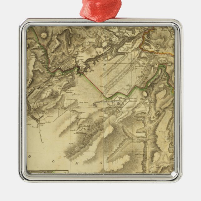 Zusammengesetzte Edinburgh-Grafschaft Ornament Aus Metall (Vorne)