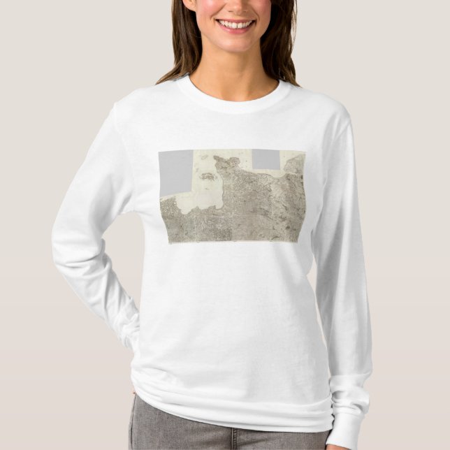 Zusammengesetzte Karte von Frankreich 2 T-Shirt (Vorderseite)