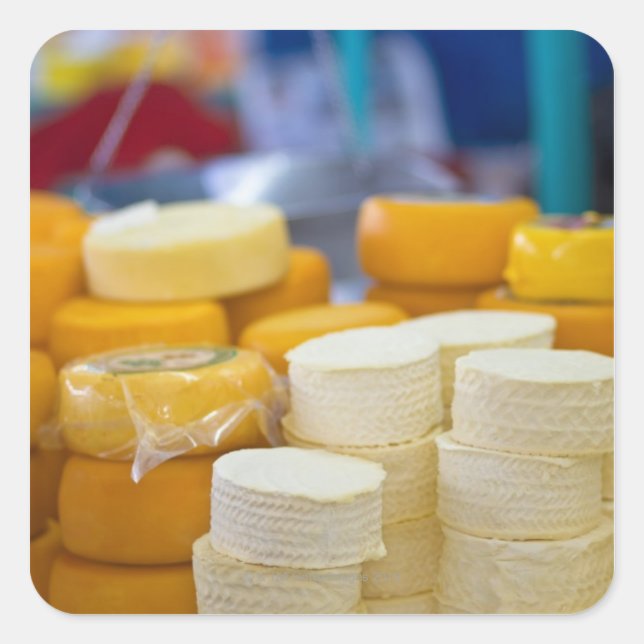 Zusammengesetzte Käse Quadratischer Aufkleber (Vorderseite)