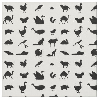 Zusammengesetzte Tiere Gestalten Silhouetten Kunst Stoff