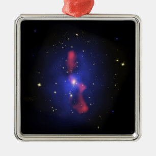 Zusammengesetztes Bild einer Galaxiegruppe Ornament Aus Metall