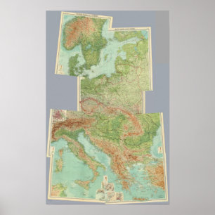Zusammengesetztes Mitteleuropa Poster