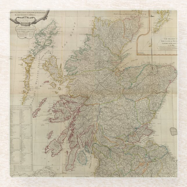 Zusammengesetztes Schottland 2 Glasuntersetzer (Vorderseite)