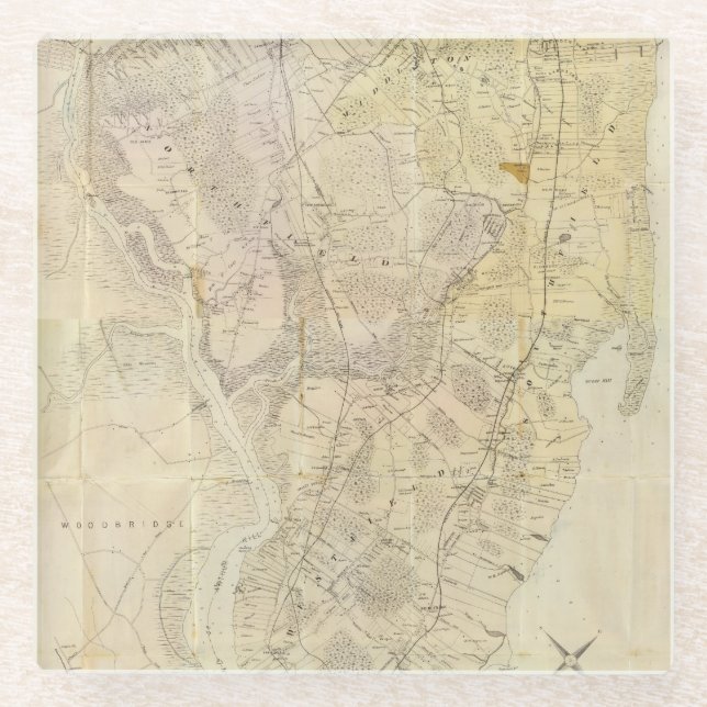 Zusammengesetztes Staten Island Glasuntersetzer (Vorderseite)