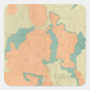 Zusammengesetztes Uinkaret Hochebene-Nord und Süd Quadratischer Aufkleber