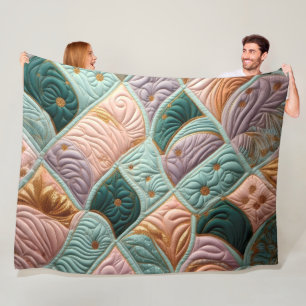 Zusammengestelltes abstraktes Design Fleecedecke