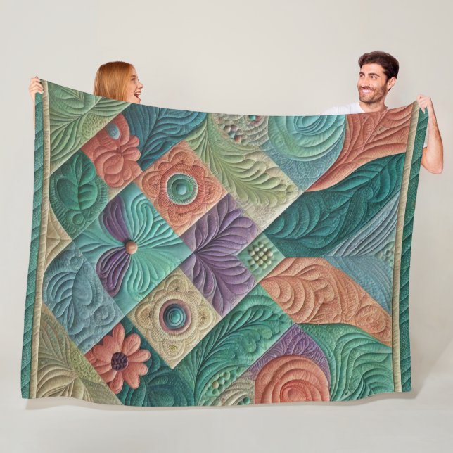 Zusammengestelltes abstraktes Design Fleecedecke (Beispiel)