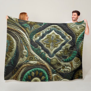 Zusammengestelltes abstraktes Design Fleecedecke
