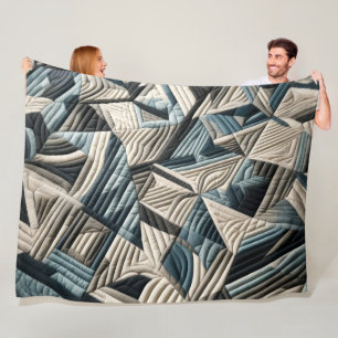 Zusammengestelltes abstraktes Design Fleecedecke