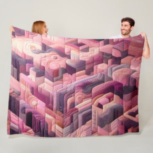 Zusammengestelltes abstraktes Design Fleecedecke