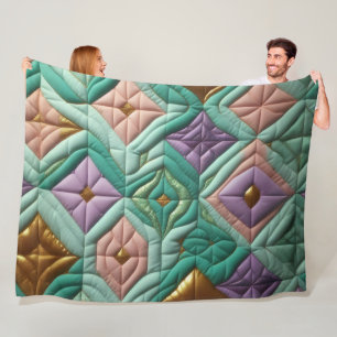 Zusammengestelltes abstraktes Design Fleecedecke