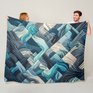 Zusammengestelltes abstraktes Design Fleecedecke