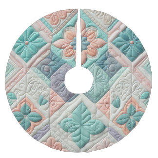 Zusammengestelltes abstraktes Design Polyester Weihnachtsbaumdecke