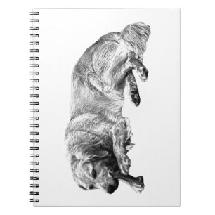 Zusammengestelltes realistische Hund Notizbuch Notizblock
