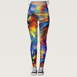 Zusammenhaltiges Abstraktes Exquisite Katzensplitt Leggings