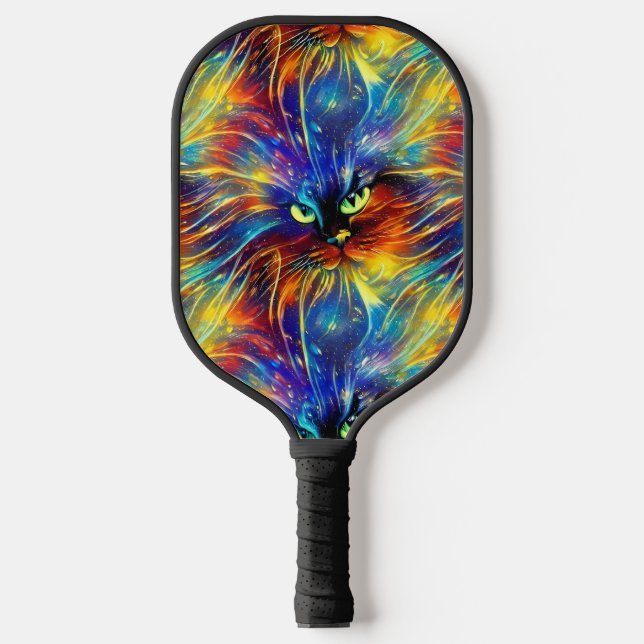 Zusammenhaltiges Abstraktes Exquisite Katzensplitt Pickleball Schläger (Vorderseite)