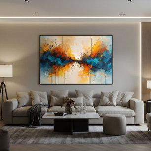 Zusammenlaufende Ströme Leinwanddruck