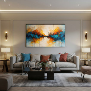 Zusammenlaufende Ströme Poster