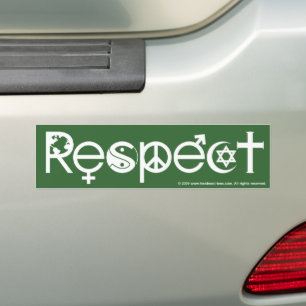 Zusammenleben mit Respekt - Frieden Freundlichkeit Autoaufkleber