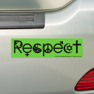Zusammenleben mit Respekt - Frieden Freundlichkeit Autoaufkleber