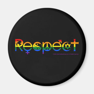 Zusammenleben mit Respekt Gay Pride Magnet