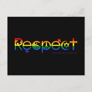Zusammenleben mit Respekt Gay Pride Postkarte