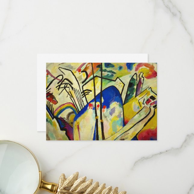 Zusammensetzung 4 von Wassily Kandinsky Dankeskarte (Vorderseite/Rückseite Beispiel)