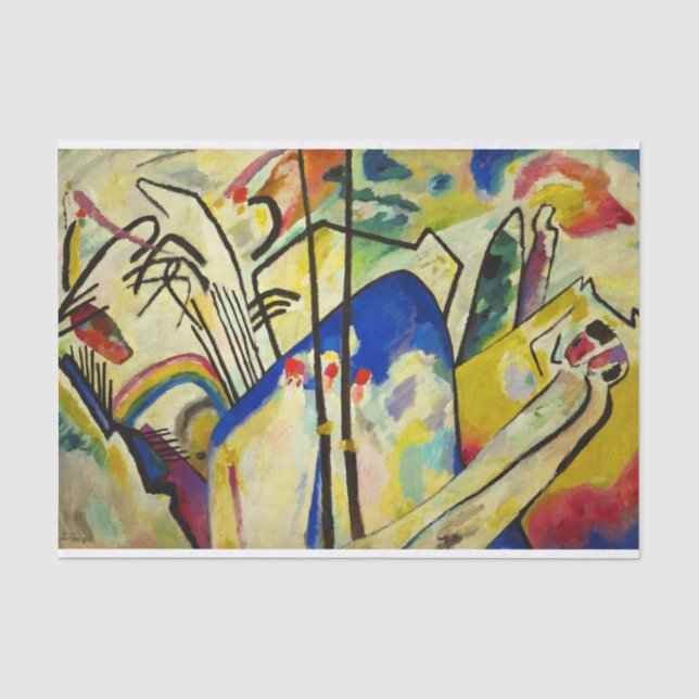 Zusammensetzung 4 von Wassily Kandinsky Seidenpapier (Vorderseite)