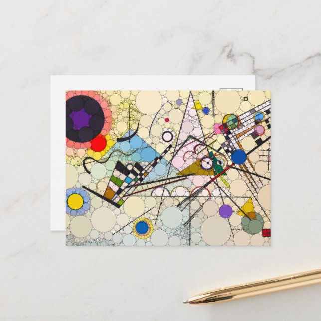 Zusammensetzung 8 von After Wassily Kandinsky Postkarte (Vorderseite/Rückseite Beispiel)