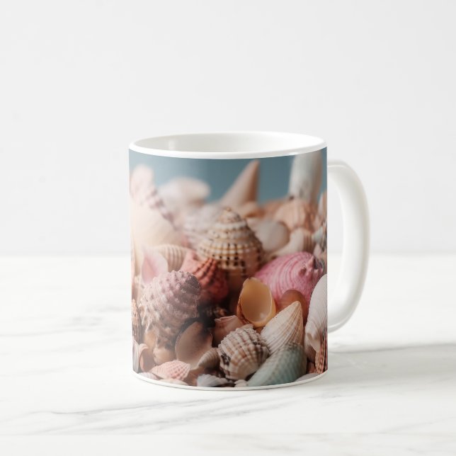 Zusammensetzung der Muscheln mit einzigartigen For Kaffeetasse (VorderseiteRechts)