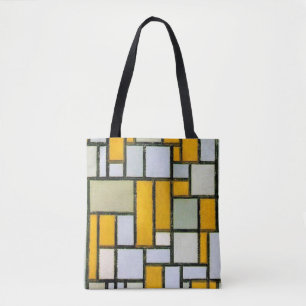Zusammensetzung Gelb und Grau, Mondrian Tasche