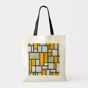Zusammensetzung Gelb und Grau, Mondrian Tragetasche