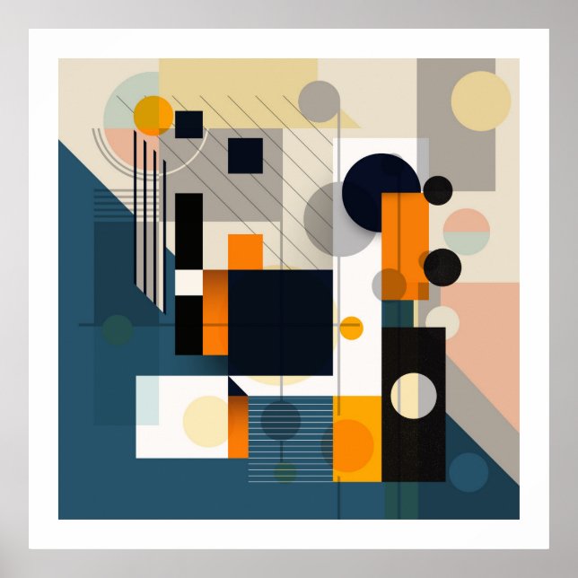 Zusammensetzung geometrischer Formen 1 Poster (Vorne)