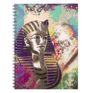 Zusammensetzung Königs Tut Mask Abstract Notizblock