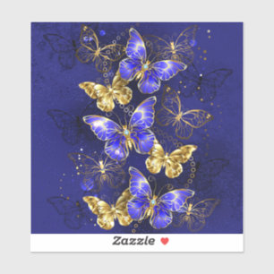 Zusammensetzung mit Sapphire-Schmetterlingen Aufkleber