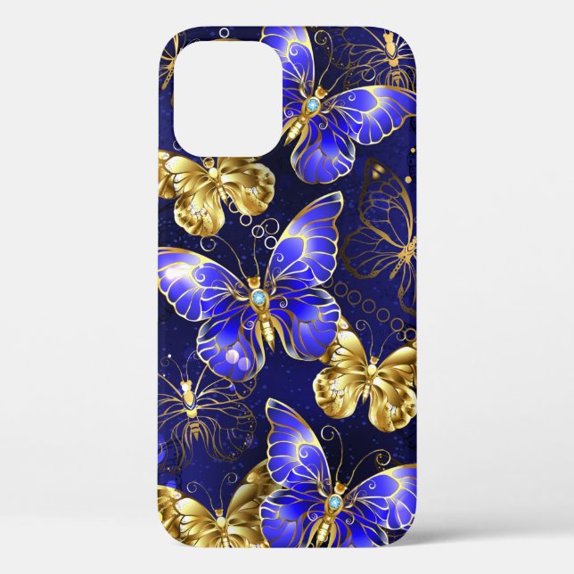 Zusammensetzung mit Sapphire-Schmetterlingen Case-Mate iPhone Hülle (Rückseite)