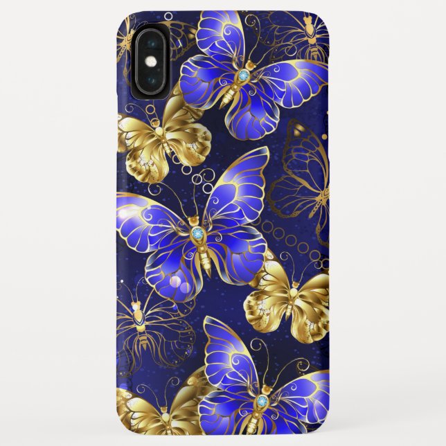 Zusammensetzung mit Sapphire-Schmetterlingen Case-Mate iPhone Hülle (Rückseite)