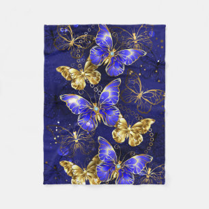 Zusammensetzung mit Sapphire-Schmetterlingen Fleecedecke