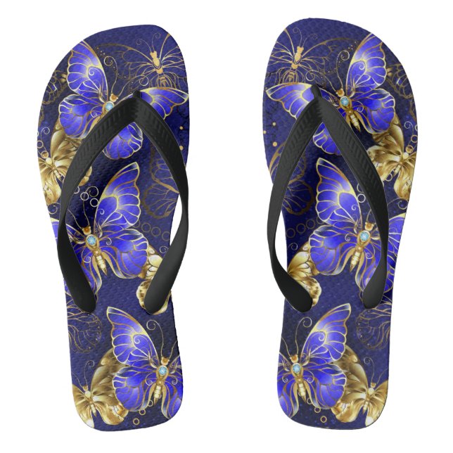 Zusammensetzung mit Sapphire-Schmetterlingen Flip Flops (Fußbett)