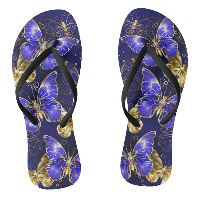 Zusammensetzung mit Sapphire-Schmetterlingen Flip Flops (Fußbett)