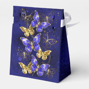Zusammensetzung mit Sapphire-Schmetterlingen Geschenkschachtel