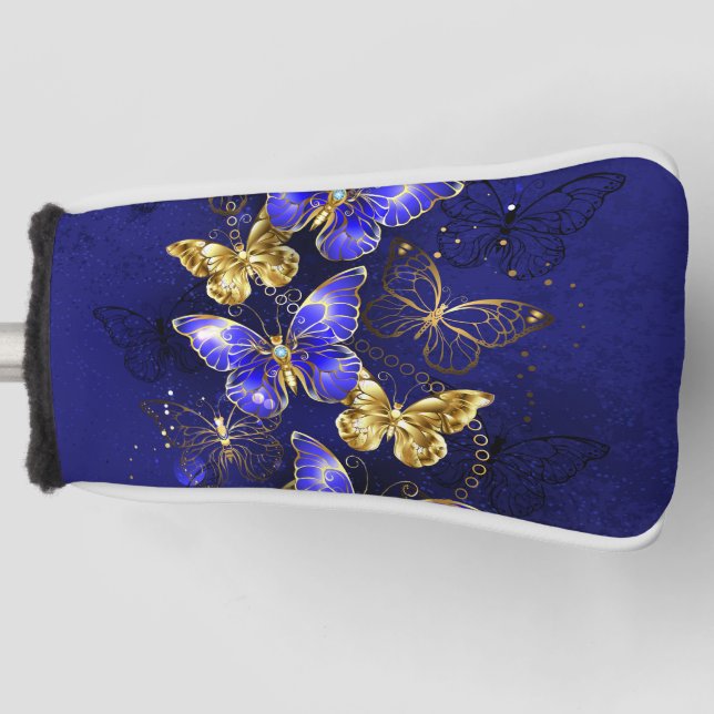 Zusammensetzung mit Sapphire-Schmetterlingen Golf Headcover (Vorderseite)