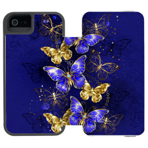 Zusammensetzung mit Sapphire-Schmetterlingen Incipio Watson™ iPhone 5 Geldbörsen Hülle