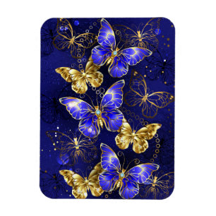 Zusammensetzung mit Sapphire-Schmetterlingen Magnet