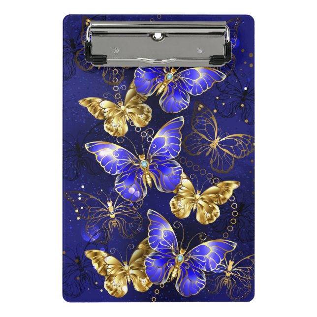 Zusammensetzung mit Sapphire-Schmetterlingen Mini Klemmbrett (Vorderseite)