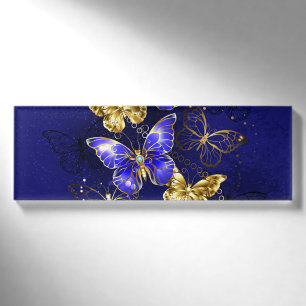 Zusammensetzung mit Sapphire-Schmetterlingen Namenschild