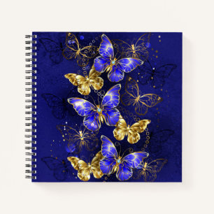 Zusammensetzung mit Sapphire-Schmetterlingen Notizbuch